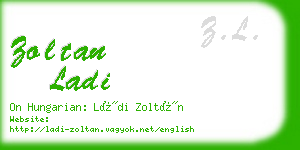 zoltan ladi business card